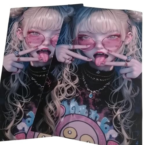 B Säule Design Aufkleber, Sakura Anime Motiv, 2er SET