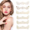 Glitzerndes Sommersprossen Tattoo im Gesicht, 6PCS Henna Freckles Tattoo Folie, Glitzer Gesicht Tattoo Make-up Patches Wasserfeste Fake Freckles und Party Temporäre Tattoos für Party Festival
