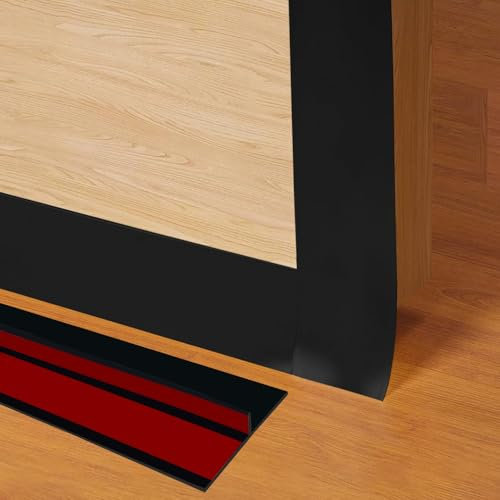 Paraspifferi Sottoporta Guarnizione Porta Blindata Antispifferi per Finestre 6 Metri Spifferi Porta Ingresso Autoadesiva Per Evitare Entrata Zanzare Insonorizzante Impermeabile (nero, 6 Metri)