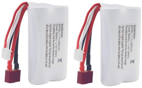 11,1 V 2000 mAh Lithium-Akkupack RC Schnellboot RC Boot Modell Tumbler Spielzeugboot Akku mit T-Stecker, 2 Stück