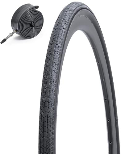 FengCan 1-PC 700C Fahrradreifen 700x32C 32-622 Fahrrad Reifen Faltbar und 28 Zoll Fahrradschlauch 700x25/32C Presta Ventil 48mm, passend für 700 x 32C 28x1.25 City/Rennrad Fahrrad Reifen