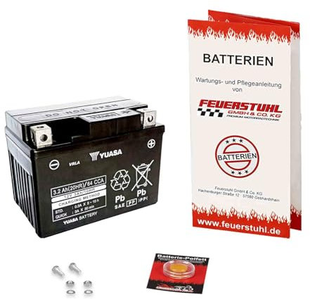 Batterie für Yamaha XSR 125, 2021-2023 (RE44) YUASA, wartungsfrei, einbaufertig (inkl. 7,50€ Pfand) Erstausrüsterqualität