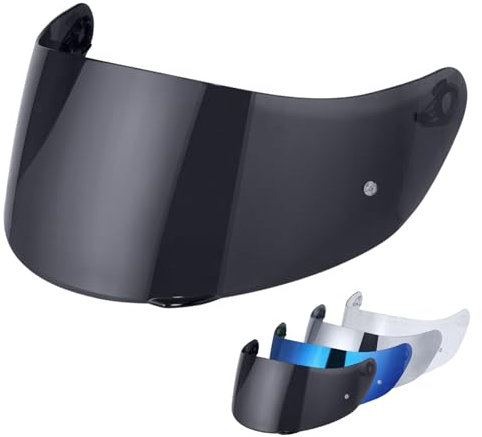 MXJ Gear Helmvisier für K1 K3SV K5,Motorradhelm Visier,Motorrad Windschutz Helm Objektiv Visier Vollgesichts.UV Schutz Helmvisier (Schwarz)