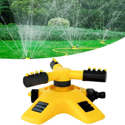 Garden Sprinkler, Automatic Oscillating Sprinklers for Lawns, 2025 Adjustable 360 Degree Rotation Lawn Sprinkler, for Lawn Watering Garden Plants Lawn Irrigation (1)