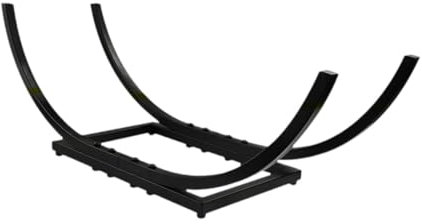 Fenteer Brennholzständer, Holzhalter, abnehmbar, Robustes Feuerstellenzubehör, Eisen, für drinnen und draußen, Stabiler Kaminholzständer, 28x10x10 Inch
