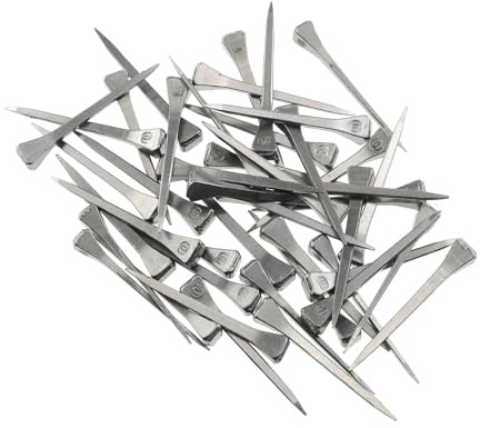 txuzong 40 Piezas Clavos para Herraduras 54mm - Acero al Carbono Antioxidente - Clavos Estables para Caballos - Reparación de Herraduras/Pezuñas - Plateado