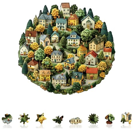 TheGiffter Holzpuzzle Erwachsene, Schöne Landschaft Holz Puzzle Erwachsene | Unregelmäßige Einzigartige Puzzle, 15+ Erwachsen Holzpuzzle Tierform, mit Geschenkbox Aus Holz