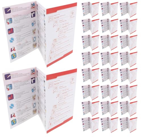iplusmile Erste Hilfe Handbuch aus Papier 40 Stück für Outdoor und Wandern mit Notfallanweisungen und Überlebenstipps für Rucksacktouren und Naturabenteuer
