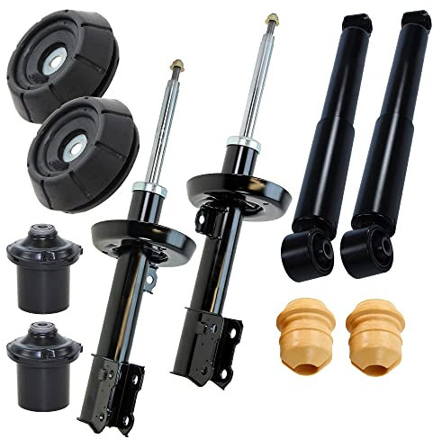 BESTPRICE 4x Gasdruck Stoßdämpfer Vorne & Hinten Federbein inkl. Domlager & Staubschutzsatz, Kompatibel mit OPEL ASTRA G (T98) ASTRA G Kasten/Kombi (F70)