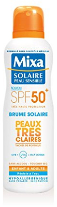 Mixa Brume Solaire Peaux Très Claires SPF50+ 200 ml - Lot de 2