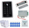 HFeng Door Access Control System RFID Controller Kit Keypad 125KHz with Power Supply + 180kg Waterproof Electric Magnetic Lock + 20 Cards