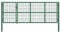 vidaXL Gartentor mit Pfosten Gartenpforte Garten Hoftor Gartentür Zauntor Zauntür Hoftür Gartenzaun Tor Tür Pforte 350x120cm Stahl Grün