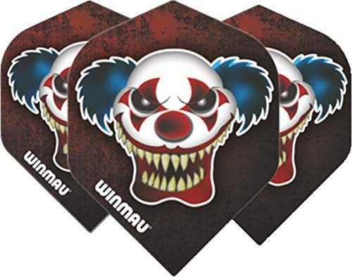 WINMAU Mega Standard Roter Clown Dart Flüge - 1 Satz pro Packung (insgesamt 3 Flüge)