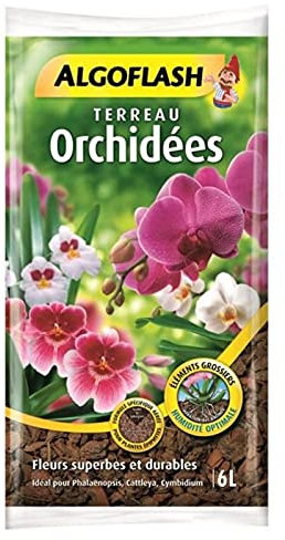 Algoflash Terreau Orchidées Fleurs Superbes et Durables 6L (Lot de 3 Soit 18L