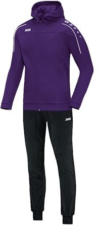 JAKO Trainingsanzug Kinder Polyester Classico mit Kapuze Lila Gr. 128 - Jogginganzug 2-teilig für Sport und Alltag, Jogginghose & Trainingsjacke