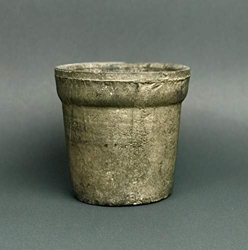 Aars International Decor Pot en terre cuite vieilli pour plantes D15,5 cm / H16 cm. Couleur : gris.