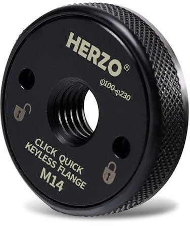 HERZO Schnellspannmutter M 14. Schnellspannflansch für Winkelschleifer