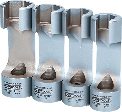 KS Tools Juego de llaves especiales de 3/8 Para conducciones de inyección, 4 pzs