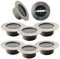 TOSHIN 8er-Set Solar Bodenleuchten Garten 3 LED Solarleuchten Solarlampe Dekoration Lichter IP65 Wasserdichtes Gartenleuchte für Draussen Garten Garten und Terrasse (Rund, Kaltweiss)