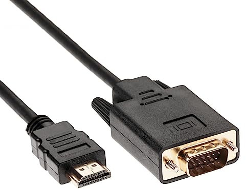 Cable HDMI a VGA, HDMI macho a VGA macho D-SUB de 15 pines M/M Adaptador de vídeo compatible con 1080P completo convertir (1,8 m)
