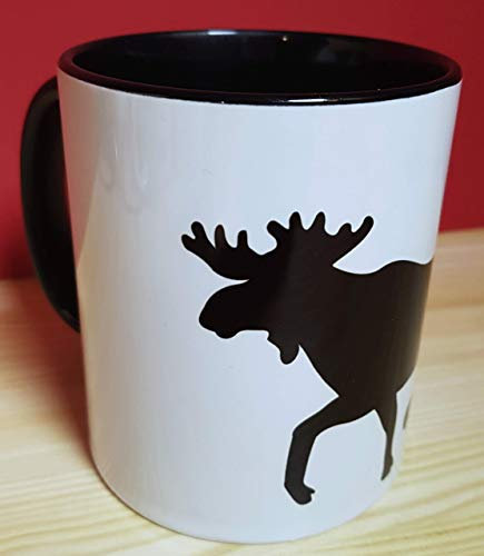Elch Tasse, Elch Liebhaber Geschenk, Skandinavien Fan Geschenkidee, Kaffee Tee Glühwein Tasse Keramik