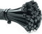 ERKO Fascette plastica nere 160 x 4,8 mm 100 pezzi di cablaggio professionali Resistente allatemperature, Resistenza alla rottura 23 kg, forte