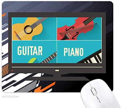 Guitar Violin Piano Combination Pattern Computer Non-Slip Rubber Mousepad Game Office