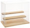 Nynelly 3 Niveaux Vitrine pour Collection en Acrylique,Assembler Boîte Présentoir Vitrine Antipoussière pour Action Pop Figures Jouets De Collection,Noyer, 12.4 L x 7.1 W x 10 H