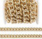 Craftdady 1,8 m lange Aluminium-Panzerkette ungeschweißt Twist Link mit Spule für Punk, kubanische Kette, Halskette, Armband, Schmuckherstellung, Gold