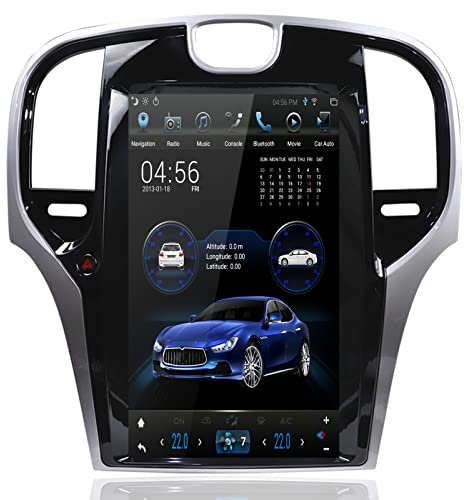 MOOKAKA Android Tesla Radio 1 din Autoradio GPS Navigation für Chrysler 300C 300S 2011-2019 Multimedia Player Unterstützung Wireless Carplay DSP 13.3 Zoll Kopfeinheit HD 1080P (PX6,4+64GB, Silber)
