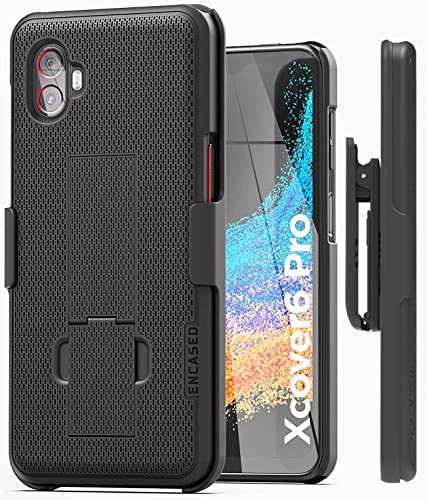 Encased DuraClip Étui fin avec clip ceinture pour Samsung Galaxy XCover 6 Pro Noir