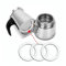 CG94 - Set di Guarnizioni e Filtro per Caffettiera Moka | Compatibile Alta Qualità | Facile da Installare | Include 3 Guarnizioni, 1 Tazza