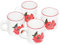 Lashuma 4 teiliges Kaffeepott Set 300 ml, Keramik Tassen bunt Mohnblume, Henkelbecher rund