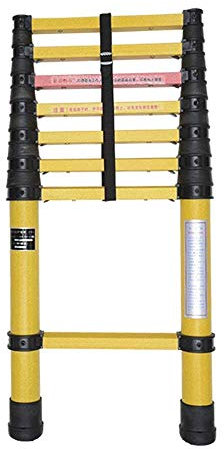 Leitern,Klappleiter Elektriker Electric Power Einseitiges Gelenk Verstellbare Gerade Angelleiter Hebeleiter Trittleiter für Haushalt/C1/3.5M Little Surprise
