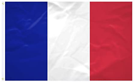 Drapeau France - 60x90cm - Drapeau Français - Tissu Renforcé - Couture Durable - Couleurs Vives - Drapeau Extérieur Intérieur - Oillets Intégrés - Drapeau National