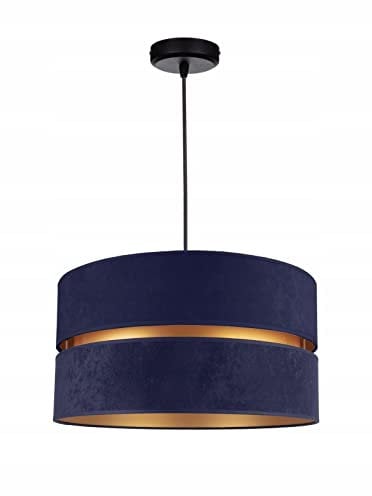 FKL DESIGN Home Deco – Pendelleuchte Esstisch – Hängeleuchten & Pendelleuchten – Deckenlampe Hängend – Lampenschirm Hängelampe- Esszimmerlampe - Wohnzimmer - Küchenlampe - (Dunkelblau), TAD34