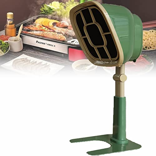 Portable Desktop Cooker Hood, 3200RPM Extractor Small Range Hood, 6-Segment Height Adjustment and 66° Adjustable Angle, Extractor Fan for Home, Kitchen Hot Pot, BBQ,Green