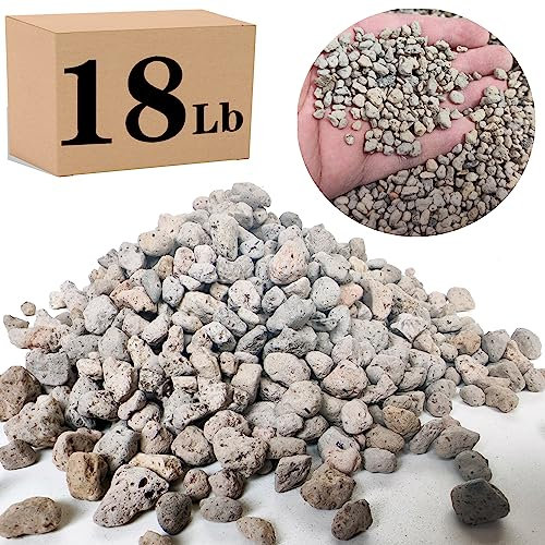 Voulosimi Garden Pumice Rock Horticultural Cactus Bonsai Succulent Soil Additive for Plants, Landscaping, Vase Fillers (1/4 inch, 18 LB)