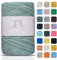 Makromecity, Cotton Macrame Cord 2mm x 195 Yards (590 feet) 2mm Recycled Cotton Crochet Yarn for Macrame Art & Crafts for Wall Hangings, Bags, Underplate, Rug (25 Colors Available) (Crepe Green)