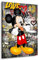 Kunstgestalten24 Wandbild Micky Maus Love And Hate Pop Art Bild auf Leinwand Kunstdruck Wanddeko