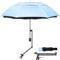 HOBVO UPF 50+ Golf Umbrella with Adjustable Universal Clamp, Portable Umbrellas for Rain, Manual Open & Close, for Beach Chair, Golf Cart, Stroller, Bleacher, Patio (49.2, Lake Blue)