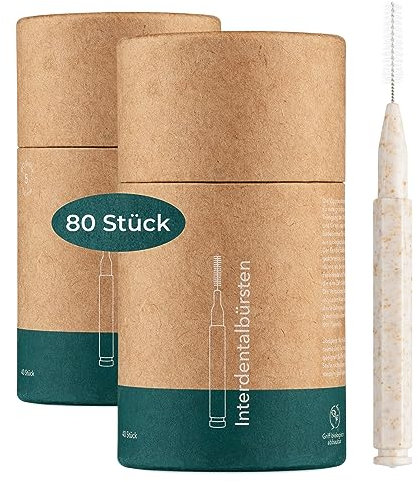VIGOROUS® 80 Stk. Vorteilspack nachhaltige Interdentalbürsten - ISO 1, 0,4 mm - Zahnzwischenraumbürsten für gründliche Zahnreinigung Zwischenräume - Dentalbürsten - praktische Zwischenraum Zahnbürsten