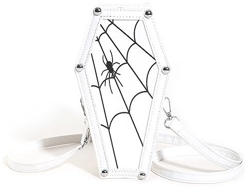 DKIIL NOIYB Gothic Crossbody Bag Sarg Form Goth Taschen Halloween Umhängetasche Gothic Handtasche Schultertasche Halloween Geschenk