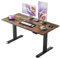 SIHOO Standing One Piece Desktop, 140 x 70cm Height Adjustable With Memory Smart Panel, Sit Stand Computer Workstation, Electric for Home & Office (Brown)