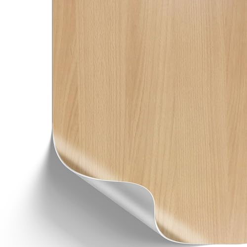 SA ROCA [13,89€/m²] Klebefolie in Holz-Optik inkl. Rakel & E-Book I Selbstklebende Holz Folie für Möbel & Küche - hitzebeständig & abwaschbar I Möbelfolie I Dekofolie (Tirolbuche, 3m x 67,5cm)