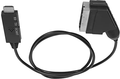 to Scart Cable, Support PAL NTSC HD to Scart Converter Adapter Cable Conversion, with USB Cable, for TV VHS VCR DVD