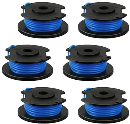 Hoemudy Lot de 6 bobines de fil de rechange pour débroussailleuse sans fil Ryobi One+ AC14RL3A, Ryobi 18 V, 24 V et 40 V - 3,4 m