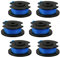 Hoemudy Lot de 6 bobines de fil de rechange pour débroussailleuse sans fil Ryobi One+ AC14RL3A, Ryobi 18 V, 24 V et 40 V - 3,4 m
