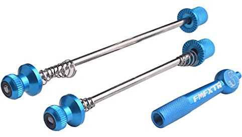 Pnuokn Verriegelungsspieß, Diebstahlschutz, Schnellspanner, sicheres Schloss, Fahrradverriegelung (schwarz/blau/Fahrradspieße)