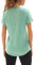 Wayleb Sportshirt Damen Kurzarm V-Ausschnitt Fitness T-Shirt Oberteile Einfarbig Laufshirt Back Mesh Leichtes Atmungsaktiv Shortsleeve Gym Yoga Top, Grün XL